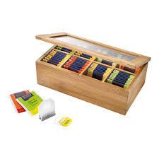 Teebox f. 8 Sorten aus Bambus 